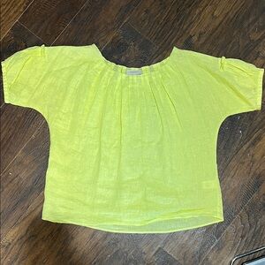 Lime Green Off-Shoulder Blouse